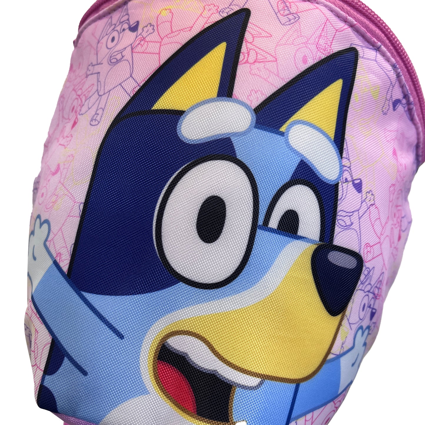 Pink Bluey Toddler Backpack with Reins | Adjustable Straps & Detachable Leash | H26cm x W19cm x D12cm