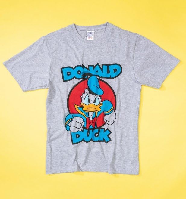 Donald Duck Men's Pyjamas | Short Sleeve Top & Cuffed Lounge Pants | (Men's Sizes)