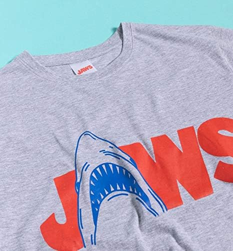 Jaws Men's Pyjamas | Short Sleeve Top & Cuffed Lounge Pants | (Men's Sizes)