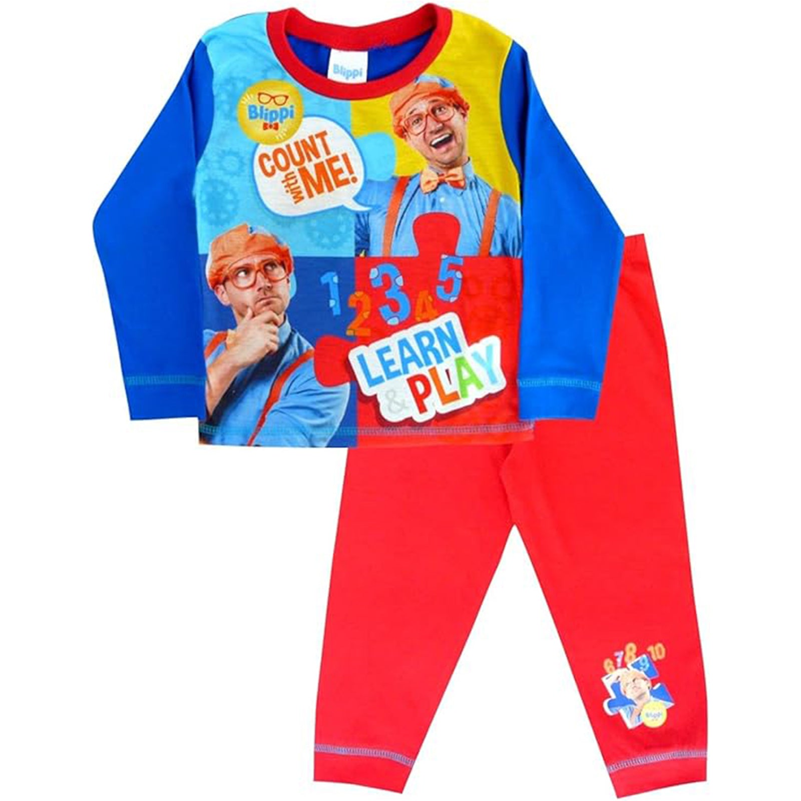 Pigiamino Blippi Spazio E Pianeti - Licenza Ufficiale, Cotone E Poliestere, Taglie 18 Mesi-5 Anni - Foto 9