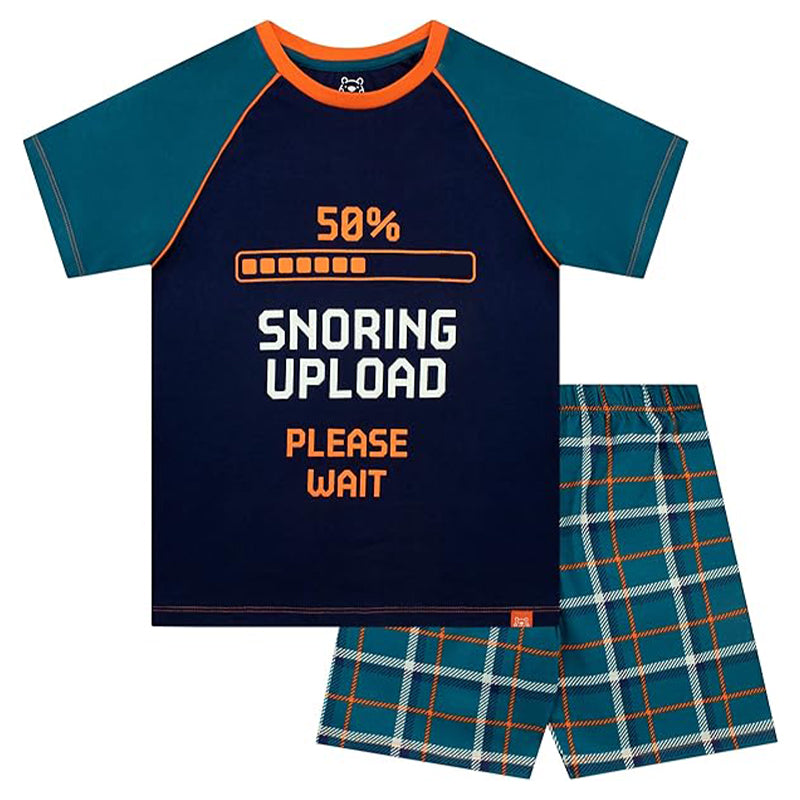 Boys' "50% Snoring Upload" Pyjama Set | Fun & Playful | 9-10 Years