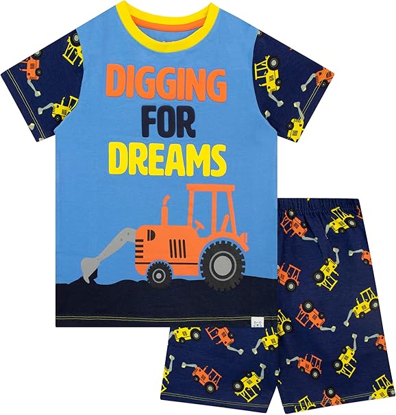 Boys' "Digging for Dreams" Construction Pyjama Set | Playful & Cozy | 18-24 Months