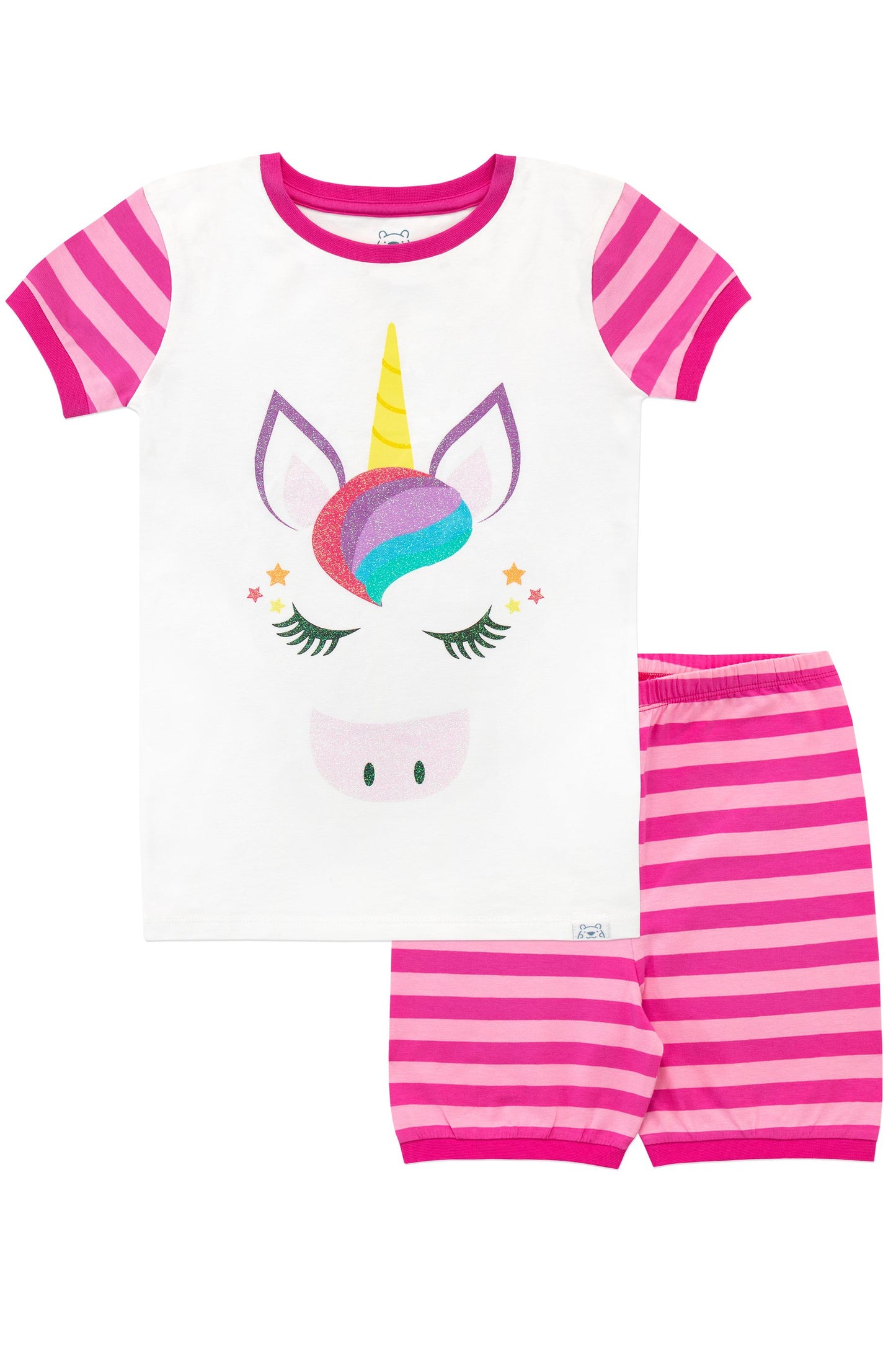 Girls Unicorn Pyjamas | Pink Stripes | 6-7, 7-8 & 12-13 Years