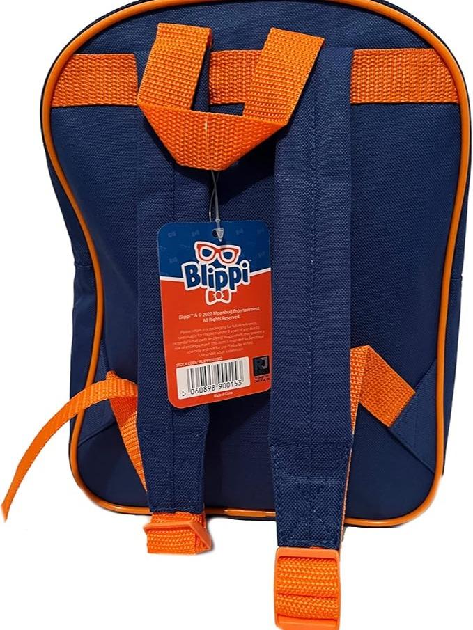 Kids Blippi Hey Its Me Arch Backpack in Navy and Orange Girls and Boys Bag