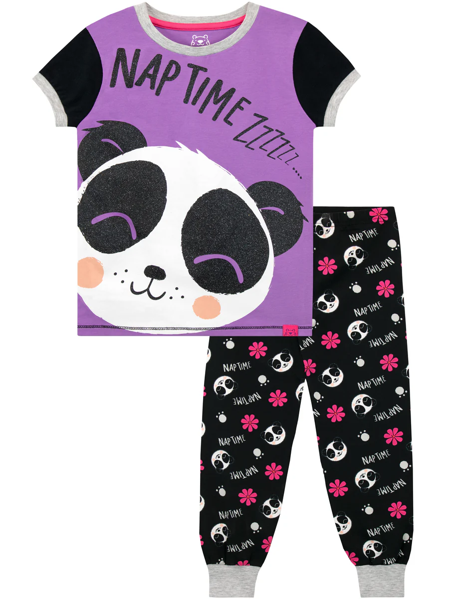 Girls Panda Pyjamas | Nap Time Design | 9-10 Years