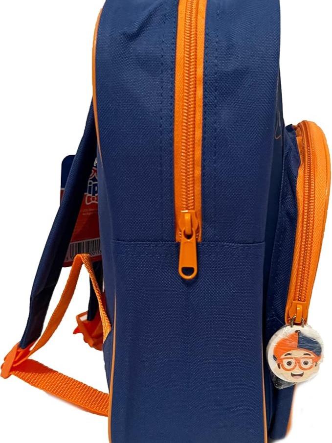 Kids Blippi Hey Its Me Arch Backpack in Navy and Orange Girls and Boys Bag