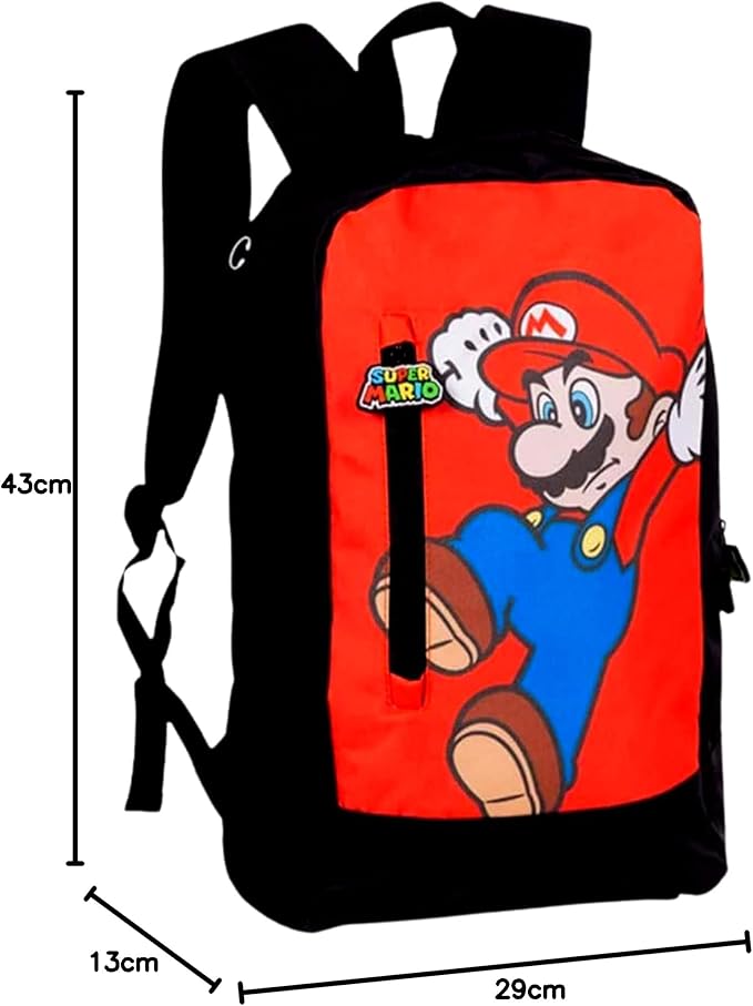 Kids Boys Bag Nintendo Mario Super Mario Bros 40 CM Backpack - Perfect For School And Travel