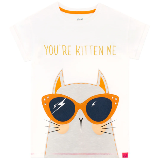 Girls' "You're Kitten Me" Cat T-Shirt | Playful & Fun | 5-6 Years