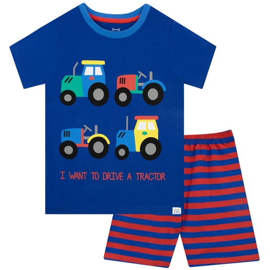 Boys' Tractor Pyjama Set | Fun & Vibrant | 5-6 Years