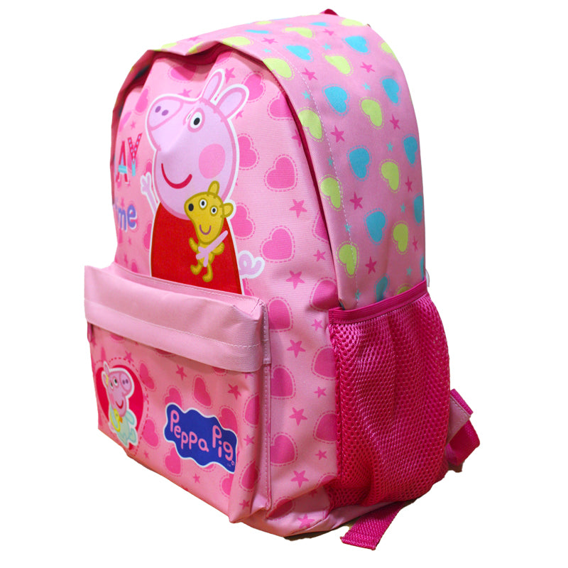 Peppa Pig And Evie Backpack For Kids Girls Boys Nursery School Lunch Bag Large Travel Rucksack 42cm