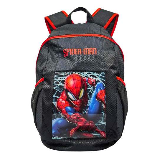 Boys Spiderman Lenticular Large Oval Shaped Backpack 44CM Height for Everyday Use with Unique Visual Effect