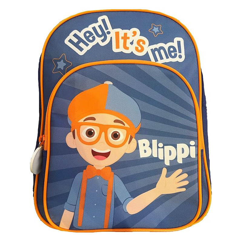 Kids Blippi Hey Its Me Arch Backpack in Navy and Orange Girls and Boys Bag