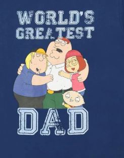 Men's Family Guy World's Greatest Dad Pjs Set Pajama X-Small - Large Family Guy Men's Pyjamas | World's Greatest Dad | Father's Day Gift