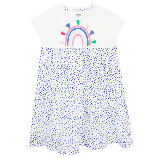 Girls' Rainbow Summer Dress | Bright and Playful | 2-3 & 3-4 Years