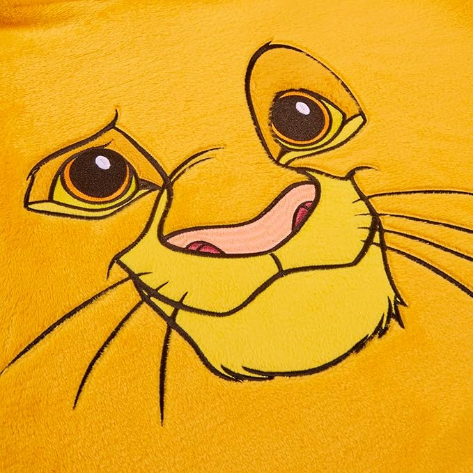 Disney Lion King Hoodie For Kids | Boys Girls Oversized Hoodie Soft Fleece Blanket | Simba Novelty Hooded Lounge Gown | Sherpa Hood Lining | Gift For Girls | One Size Fits All Age 4-10 Years Yellow