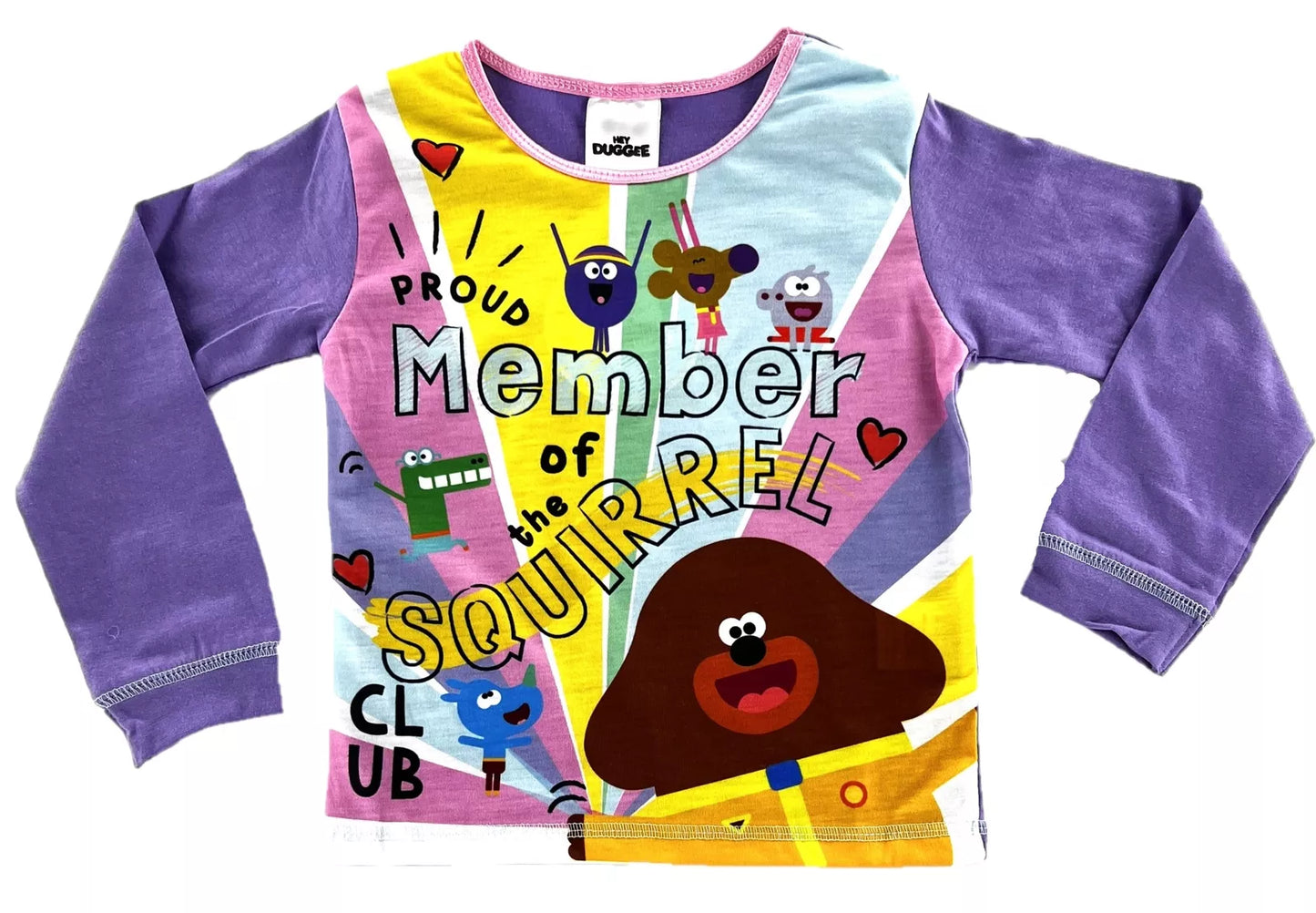 Hey Duggee Girls' Pyjamas | Proud Member of the Squirrel Club | Toddler Sizes (18 Months to 5 Years)