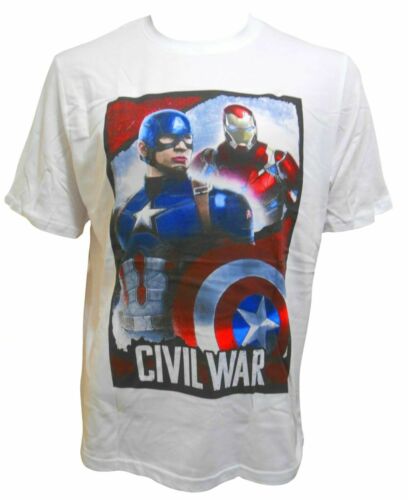 Licensed Men's Captain America and Iron-Man Civil war T-shirt.