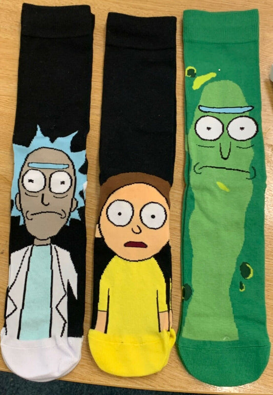 Men's Rick and Morty socks sizes 8-11