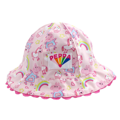 Licensed Peppa Pig Unicorns All Over Design Summer Bucket Hat Age 1-2 Years