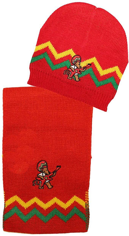 Rasta Mouse Kids Beanie Hat and Scarf Set One Size.
