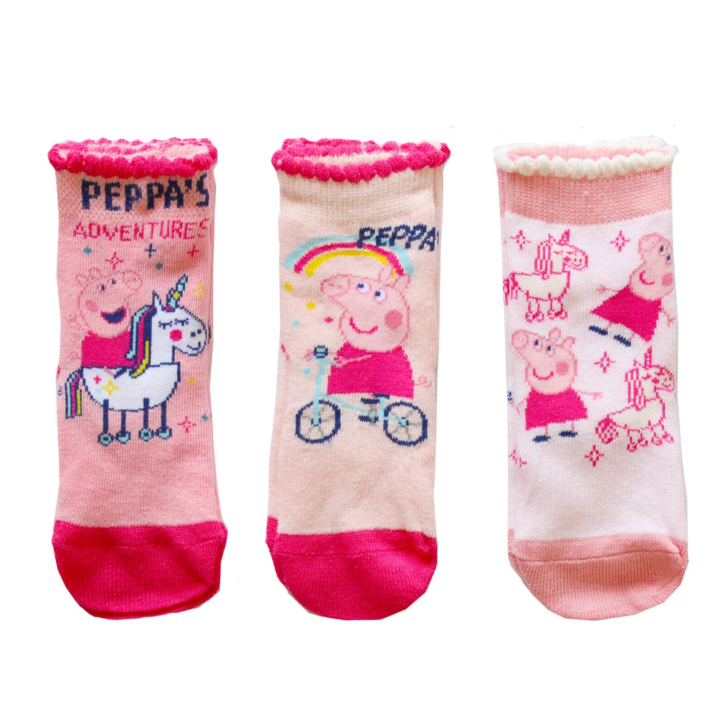 Peppa Pig Socks Pack Of 3 Girls