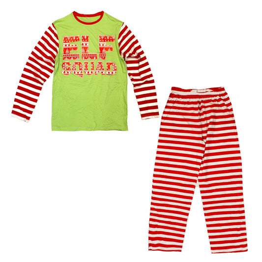 Mens Christmas ELF SQUAD Pyjamas Pjs Sleepwear Size M L XL Costume X-Mas ELVES