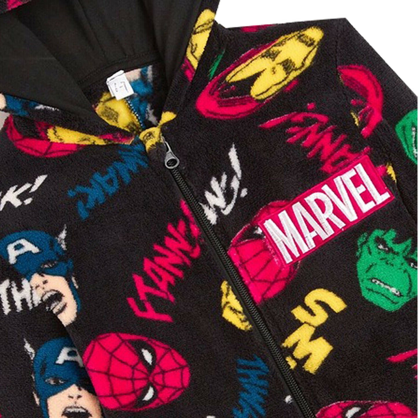 Marvel Avengers All In One Jumpsuit Pyjamas Nightwear Boy's Age 4-13 Years