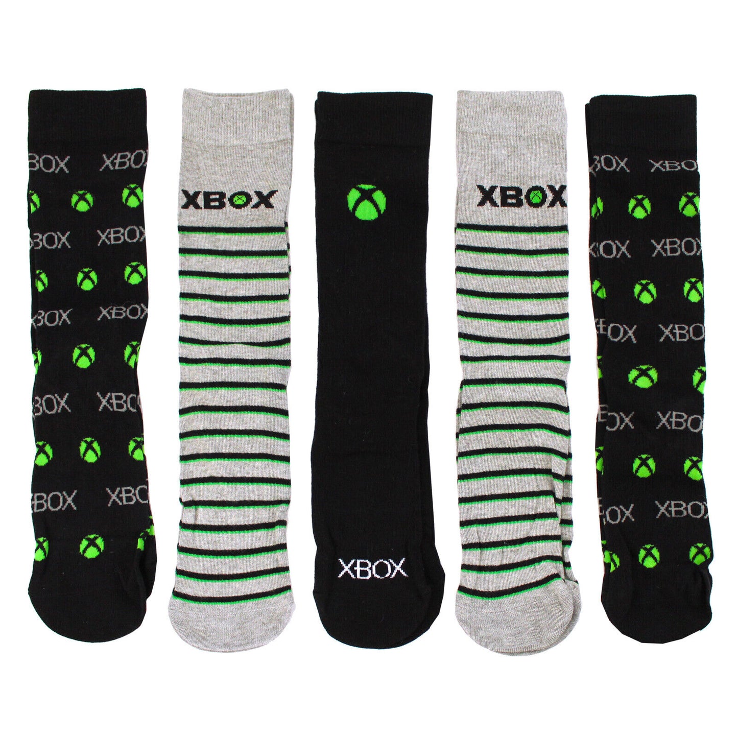 Licensed Men's Xbox Pack Of 5 Socks Size 9-12